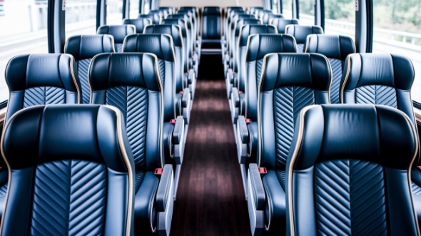 temecula 54 passenger charter bus inside